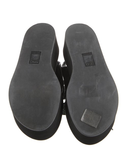 Fendi Suede Printed Sandals