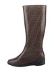 Fendi Zucca FF Logo Rubber Rain Boots