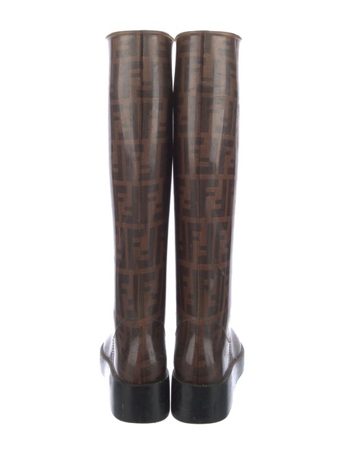 Fendi Zucca FF Logo Rubber Rain Boots