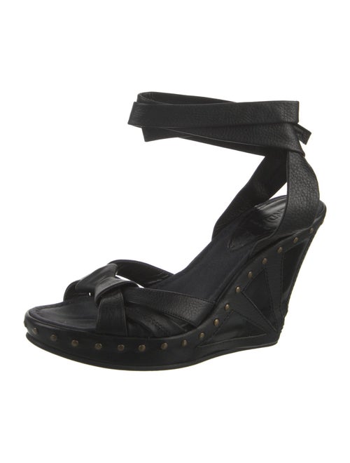 Fendi Leather Studded Accents Espadrilles