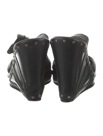 Fendi Leather Studded Accents Espadrilles