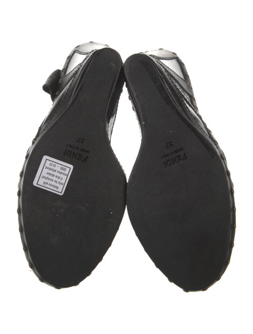 Fendi Leather Studded Accents Espadrilles