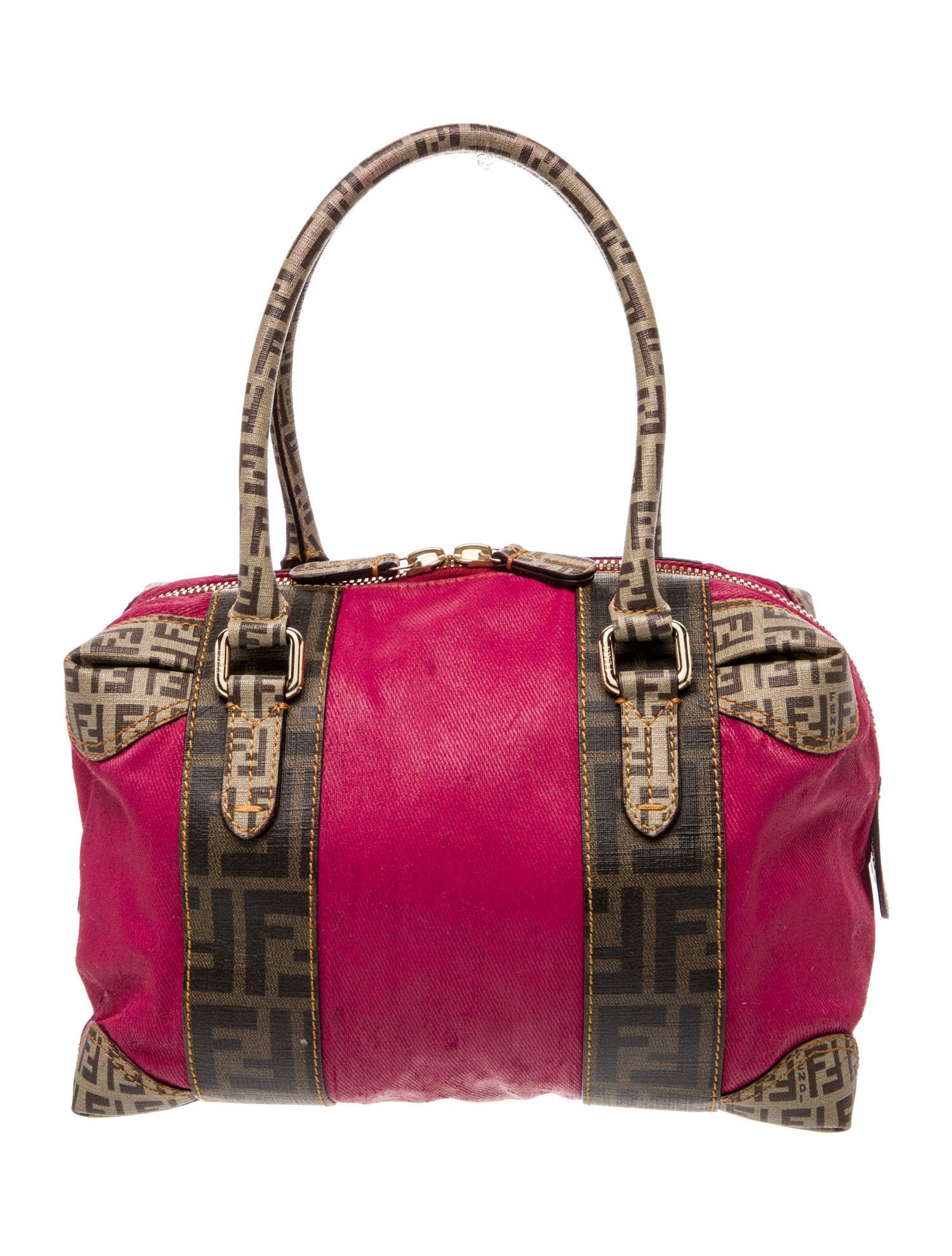 Fendi Zucca FF Top Handle Bag Small Vintage