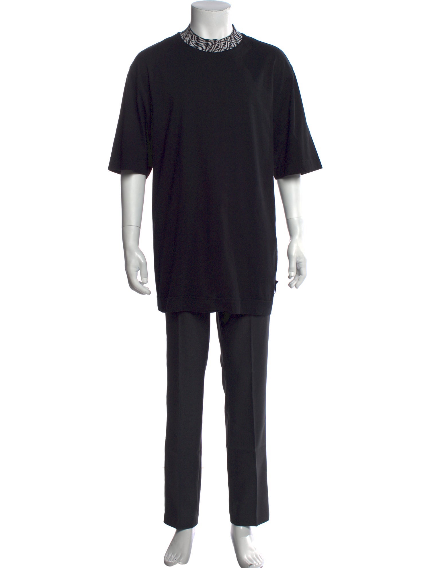 Fendi Zucca FF Logo Graphic Print Henley