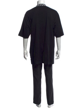 Fendi Zucca FF Logo Graphic Print Henley