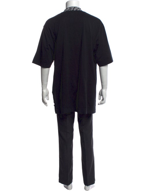 Fendi Zucca FF Logo Graphic Print Henley