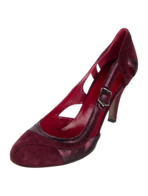 Fendi Suede Cutout Accent Pumps
