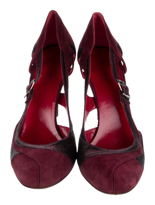 Fendi Suede Cutout Accent Pumps