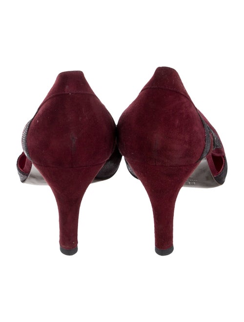 Fendi Suede Cutout Accent Pumps