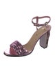 Fendi Leather Sequin Embellishments Sandals