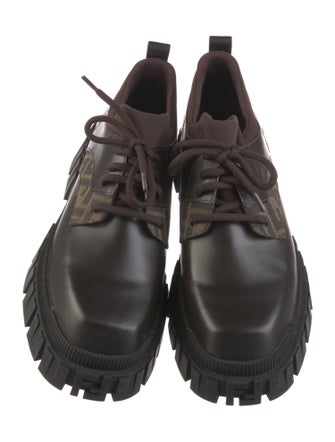 Fendi Zucca FF Logo Leather Boots