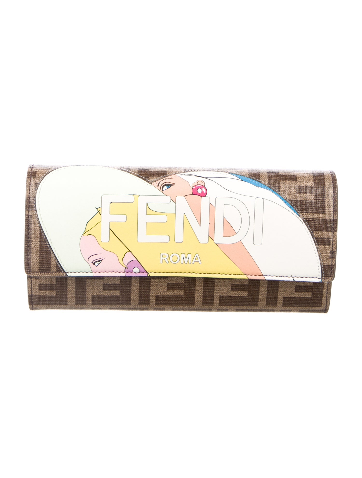 Fendi 2022 Zucca FF Logo Continental Wallet
