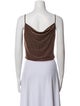 Fendi Cowl Neck Sleeveless Crop Top