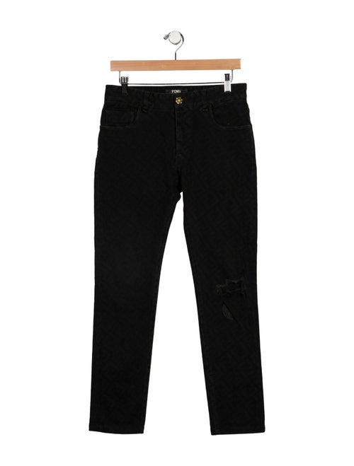 Fendi Zucca FF Logo Slim Fit Jeans