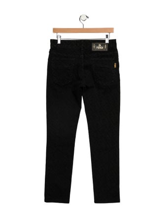 Fendi Zucca FF Logo Slim Fit Jeans