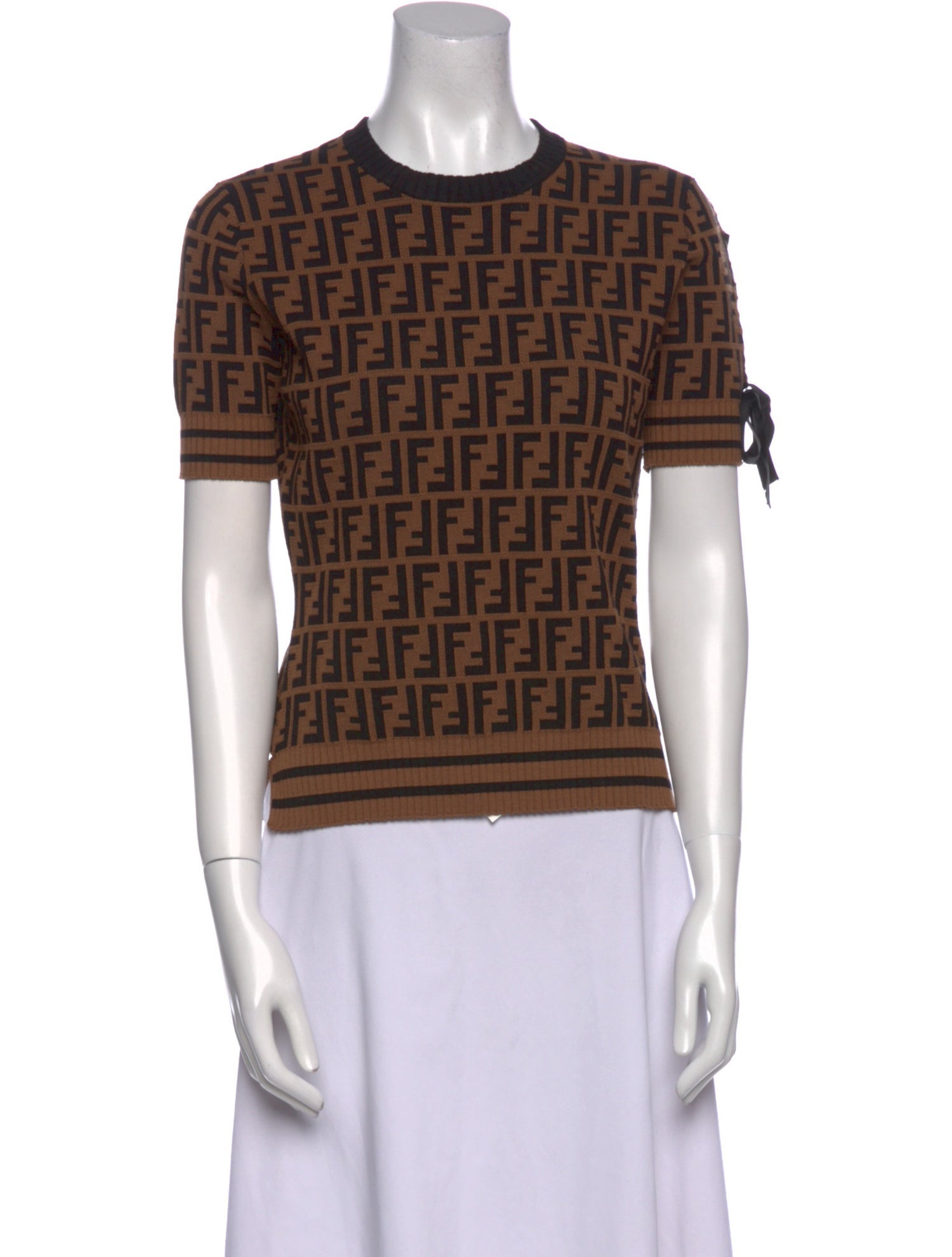 Fendi Printed Crew Neck T-Shirt