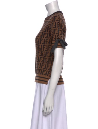 Fendi Printed Crew Neck T-Shirt