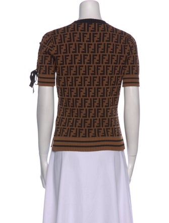 Fendi Printed Crew Neck T-Shirt