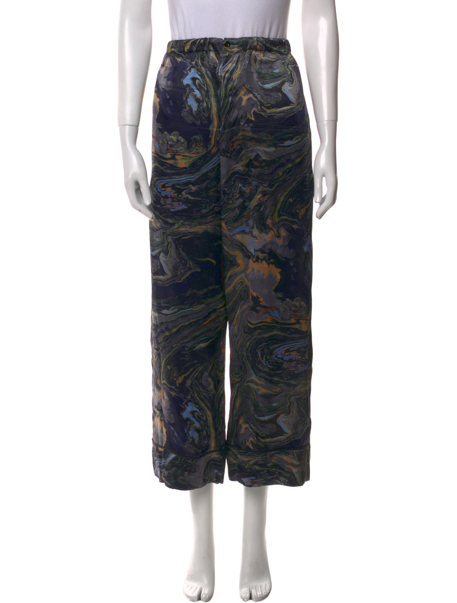 Fendi Silk Wide Leg Pants