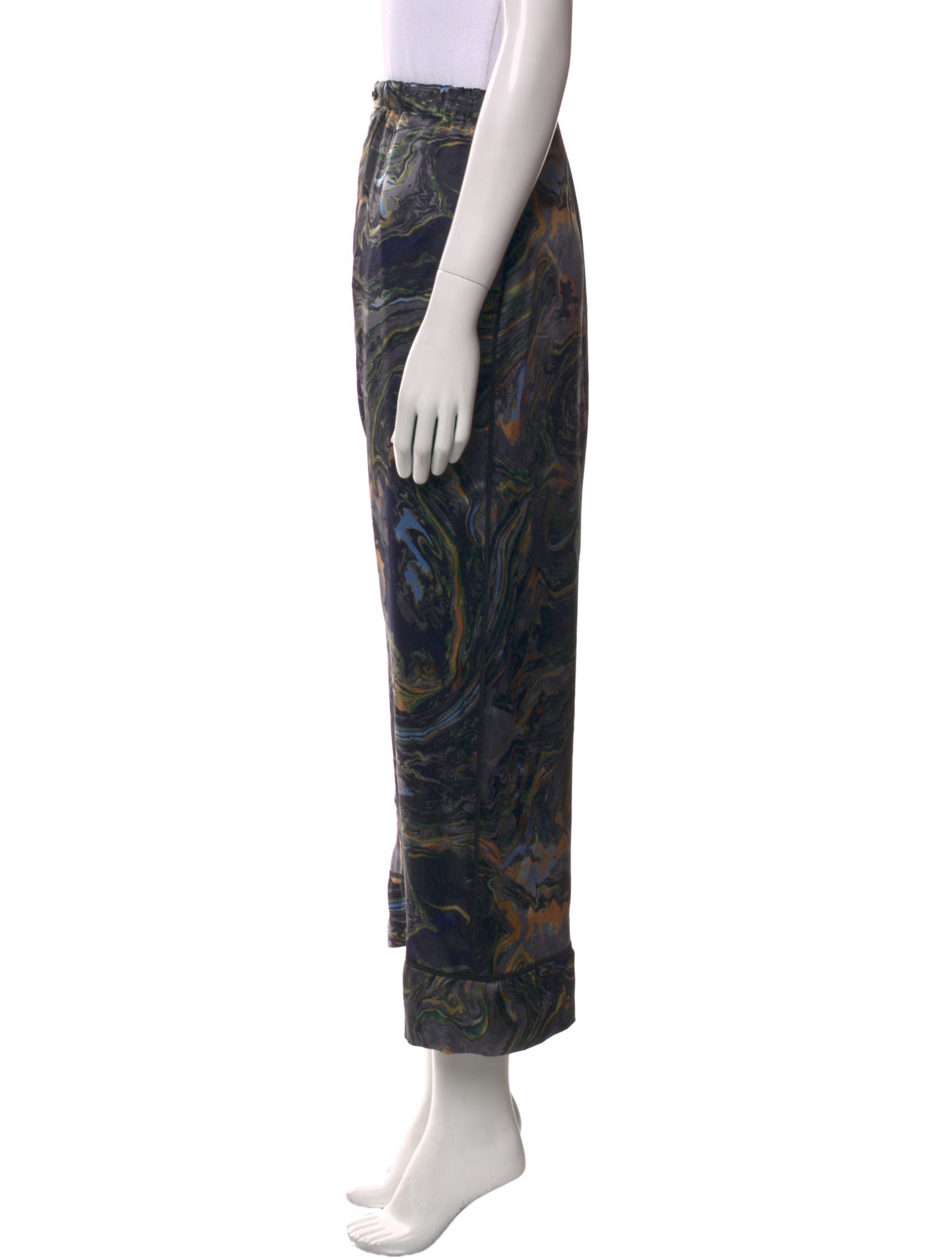 Fendi Silk Wide Leg Pants