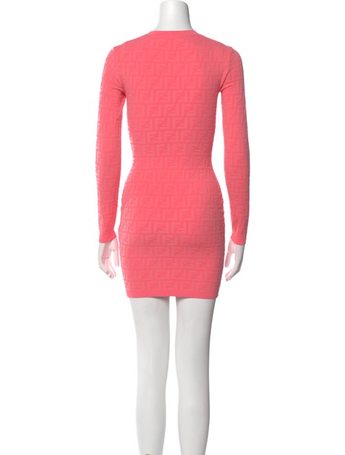 Fendi Crew Neck Mini Dress