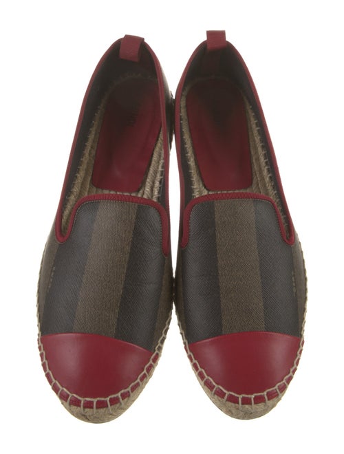 Fendi Pequin Pattern Canvas Espadrilles