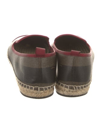 Fendi Pequin Pattern Canvas Espadrilles