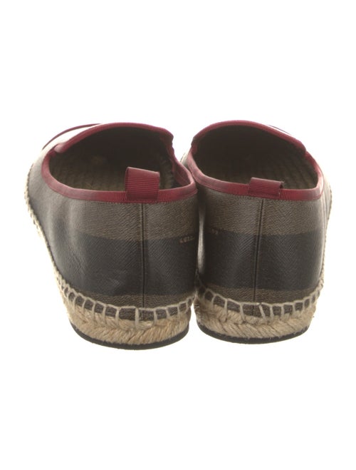 Fendi Pequin Pattern Canvas Espadrilles