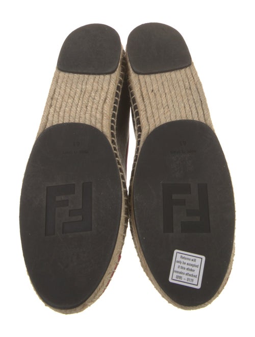 Fendi Pequin Pattern Canvas Espadrilles