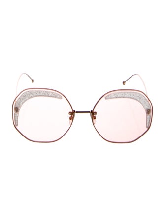 Fendi Oversize Clear Sunglasses
