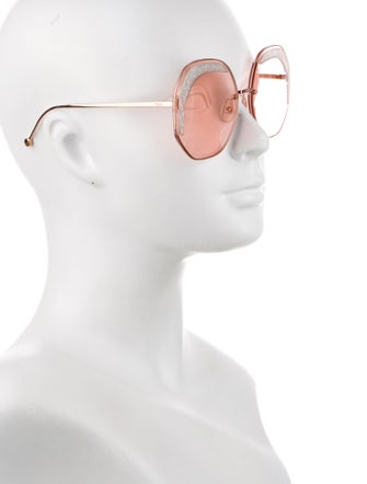 Fendi Oversize Clear Sunglasses