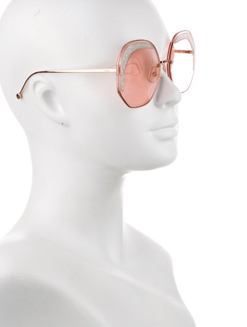 Fendi Oversize Clear Sunglasses