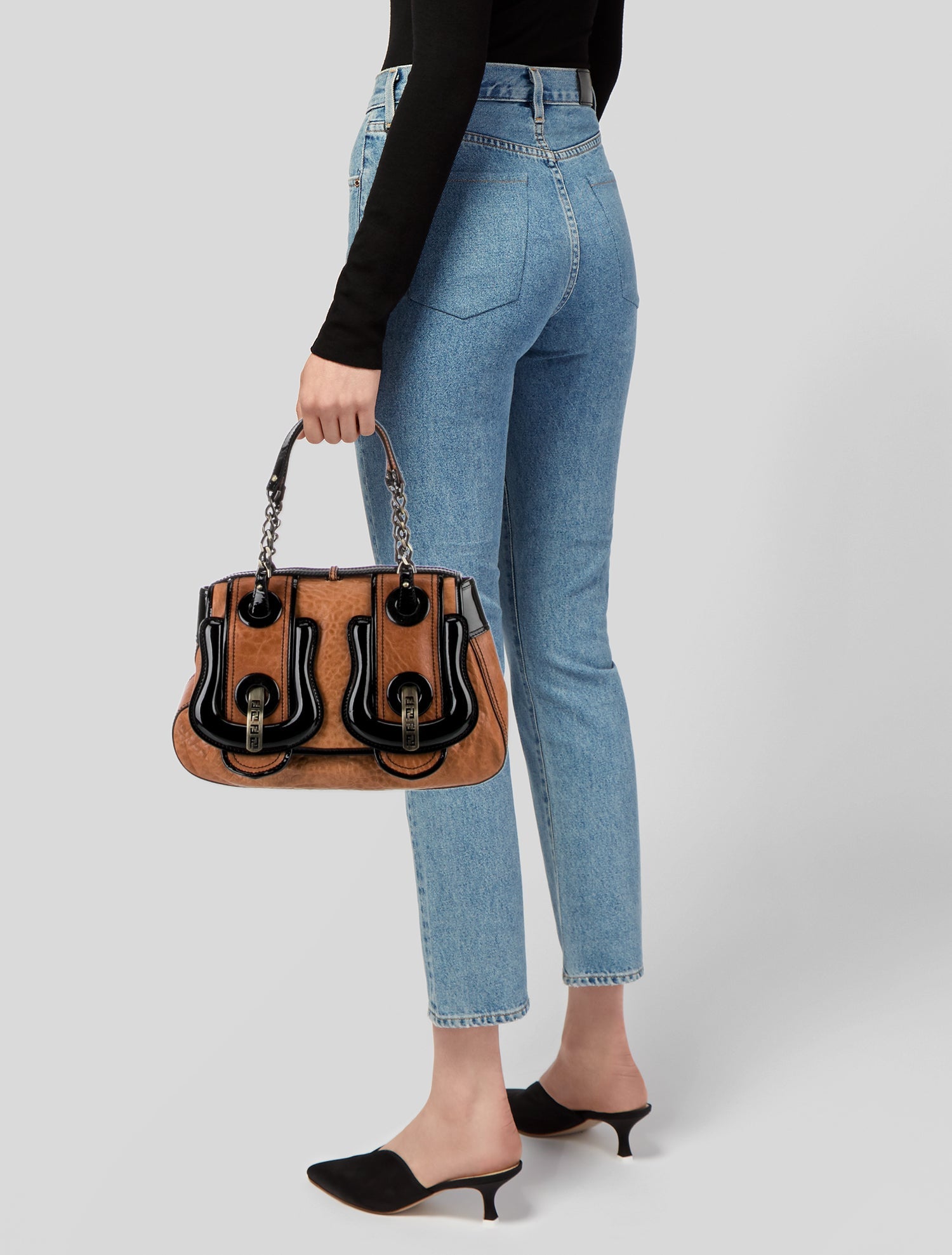 Fendi Leather Top Handle Bag
