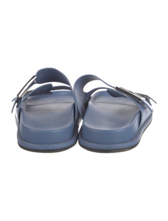 Fendi Zucca FF Logo Leather Slides