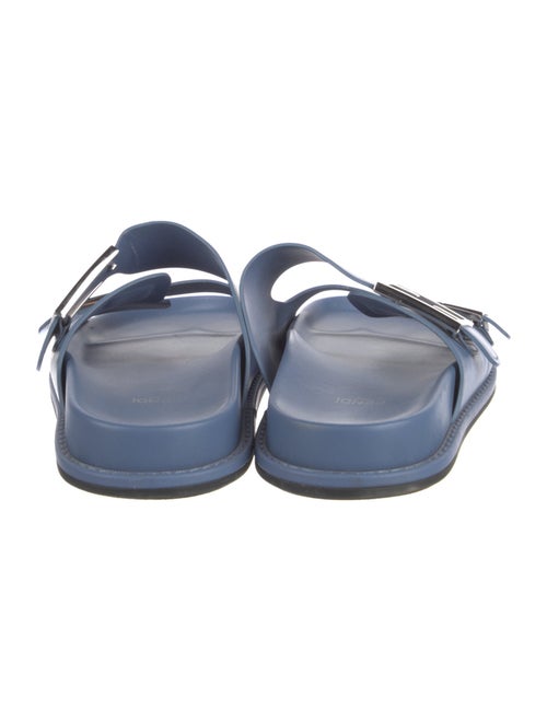 Fendi Zucca FF Logo Leather Slides