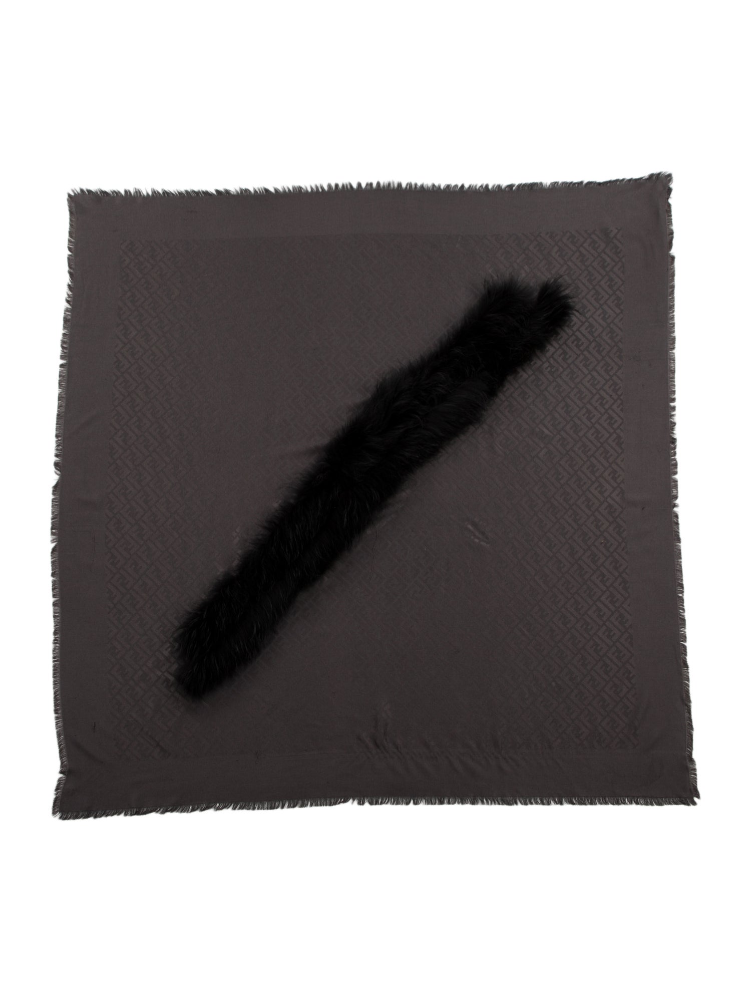 Fendi Silk Colorblock Pattern Shawl