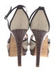 Fendi Zucca FF Logo Canvas T-Strap Pumps