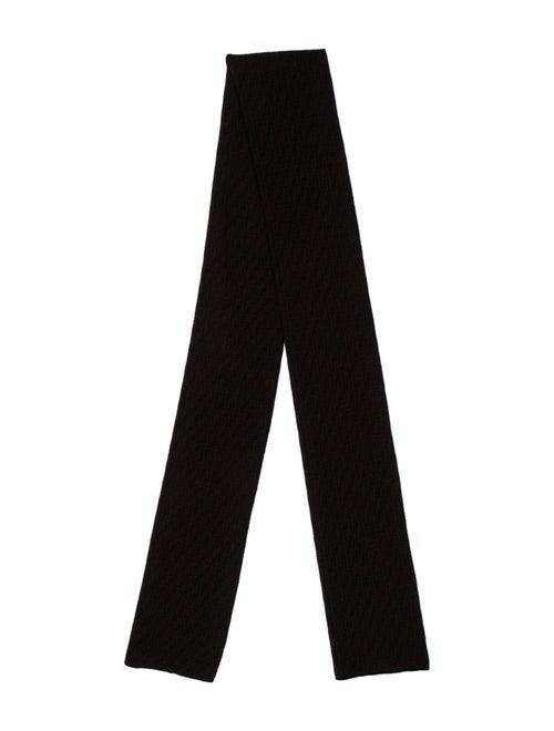 Fendi Wool Zucchino FF Logo Scarf