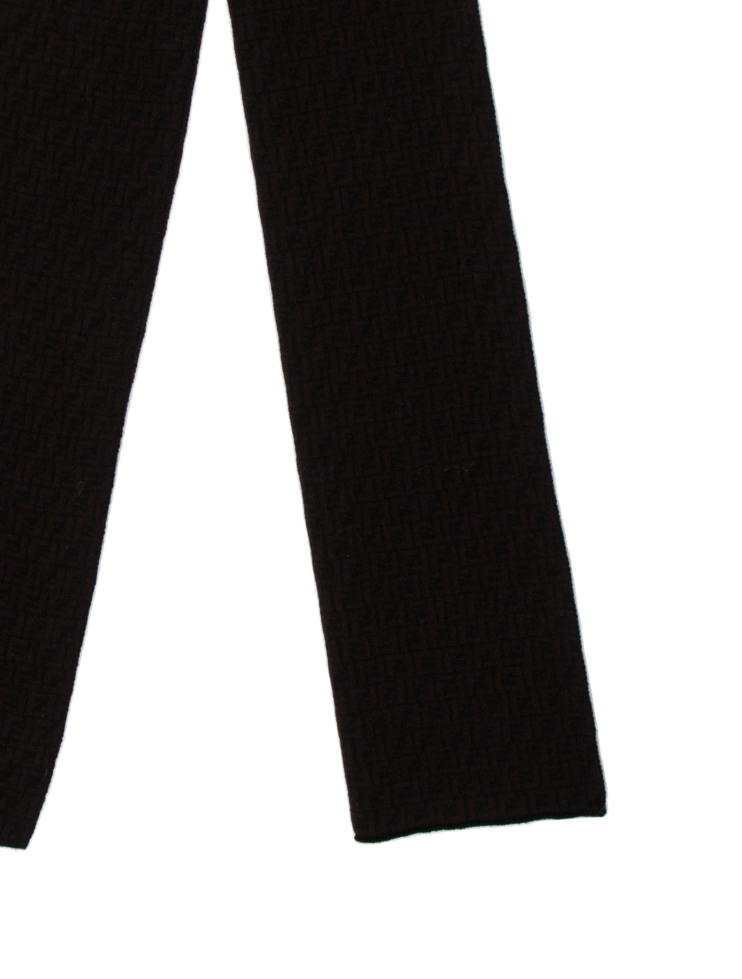 Fendi Wool Zucchino FF Logo Scarf