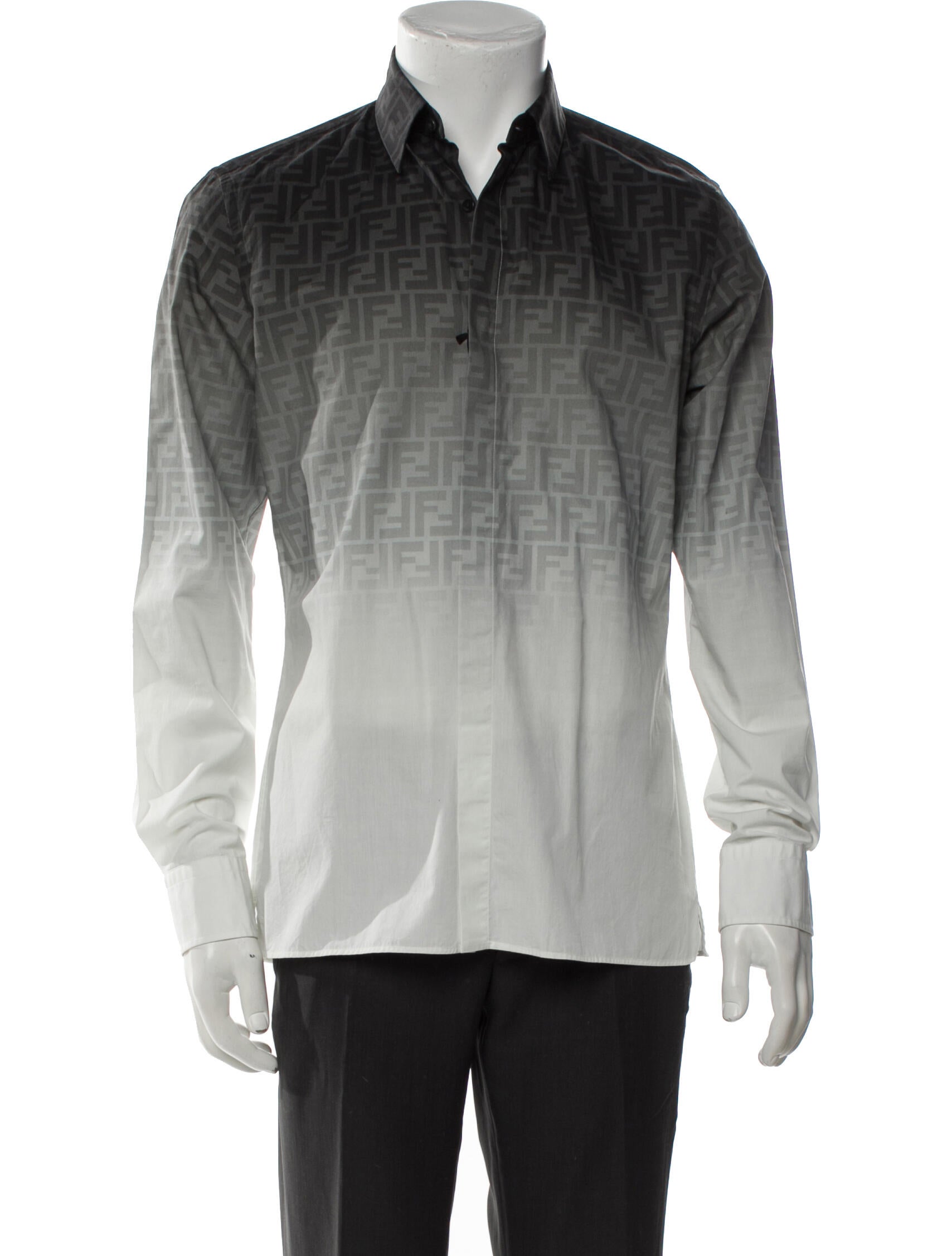 Fendi Striped Long Sleeve Shirt