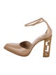 Fendi Zucca FF Logo Leather D'Orsay Pumps
