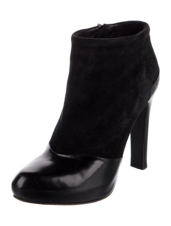 Fendi Suede Leather Trim Embellishment Boots