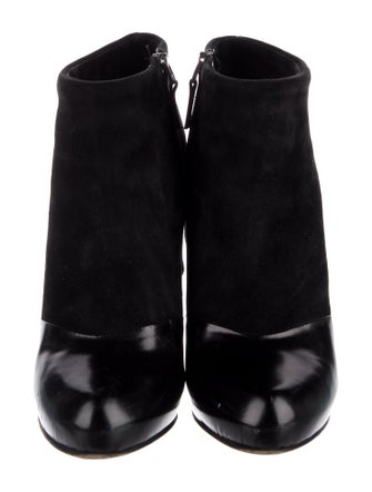 Fendi Suede Leather Trim Embellishment Boots