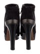 Fendi Suede Leather Trim Embellishment Boots
