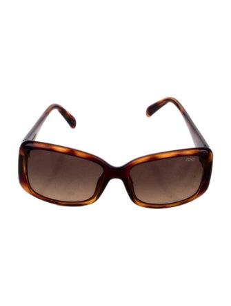 Fendi Zucca FF Logo Square Sunglasses