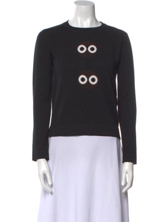 Fendi Wool Graphic Print Sweater