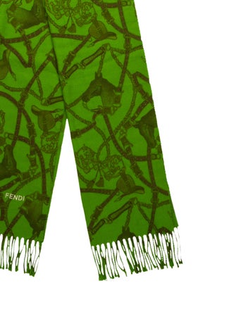 Fendi Wool Zucca FF Logo Scarf