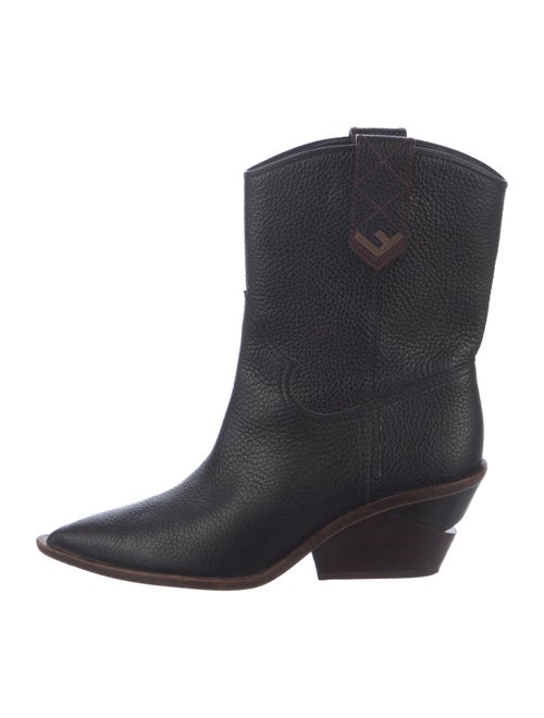 Fendi Leather Western Boots