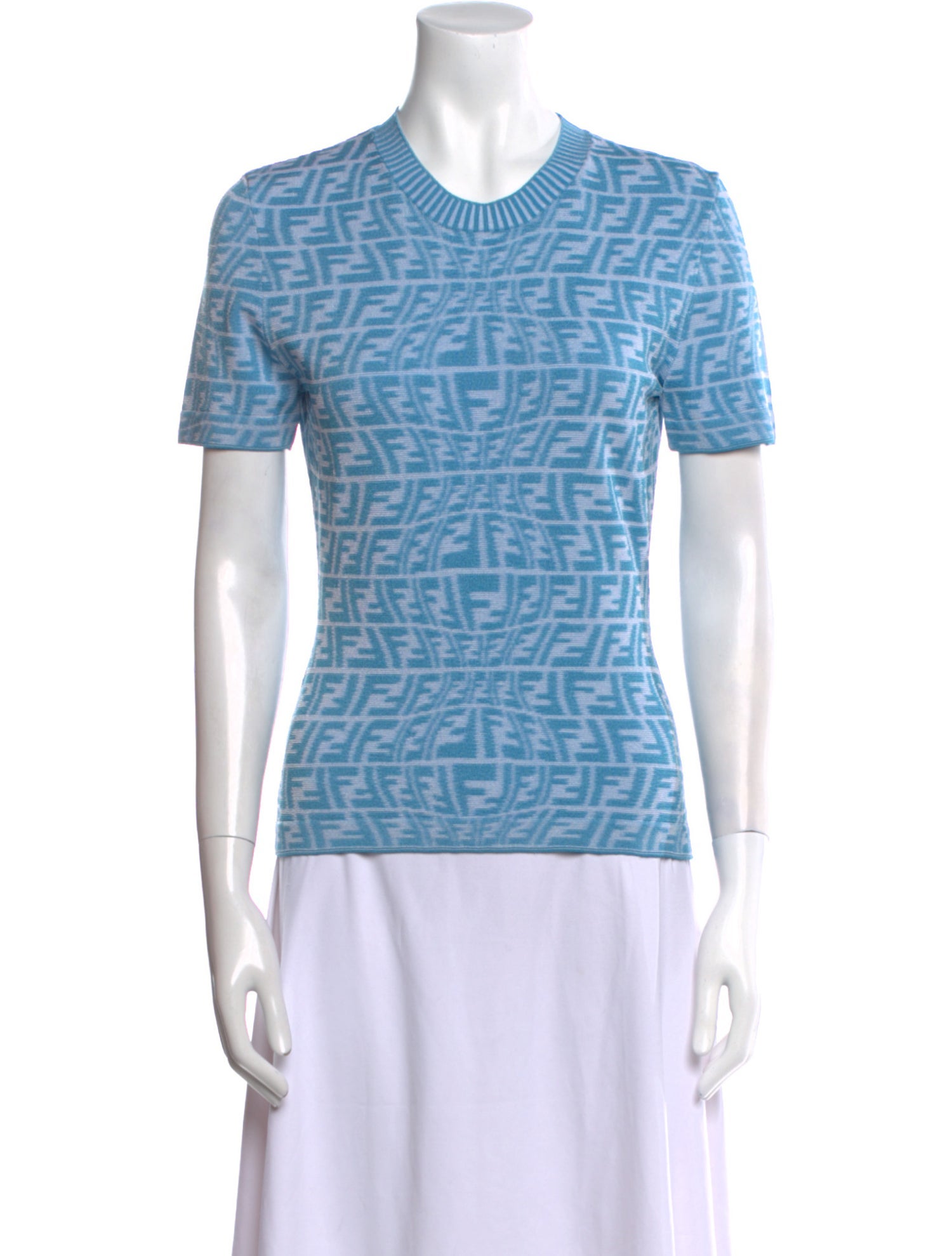Fendi Printed Crew Neck T-Shirt
