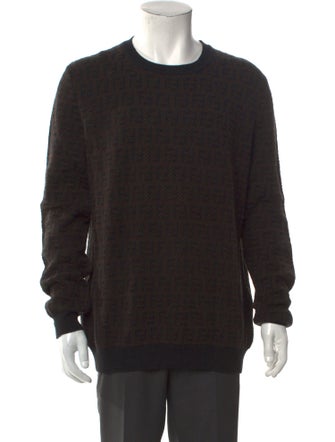 Fendi Zucca FF Logo Crew Neck Pullover